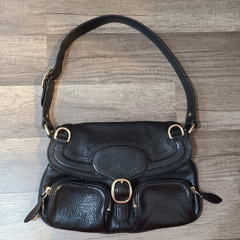 Burberry Black Leather Shoulder Bag